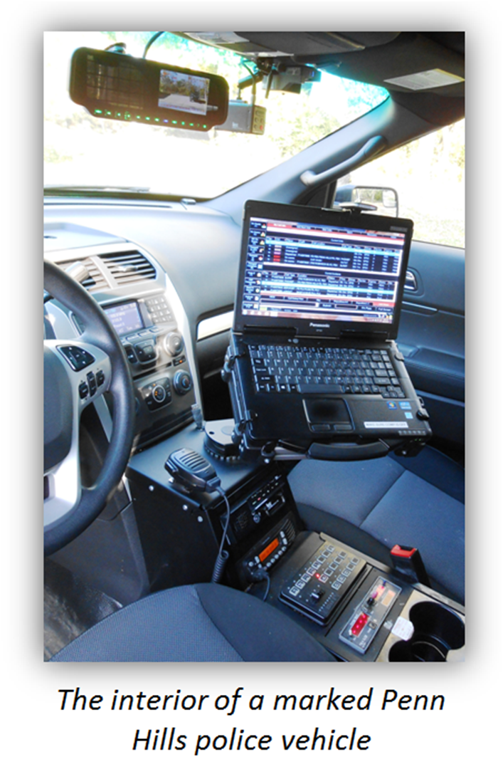 police car interior